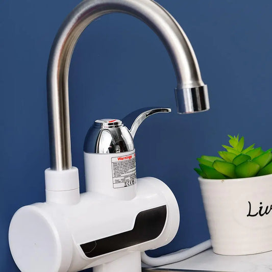 3000W Tankless Instant Water Heater Electric Hot Water Heating Kitchen Display Tap Faucet Temperature With J6X4