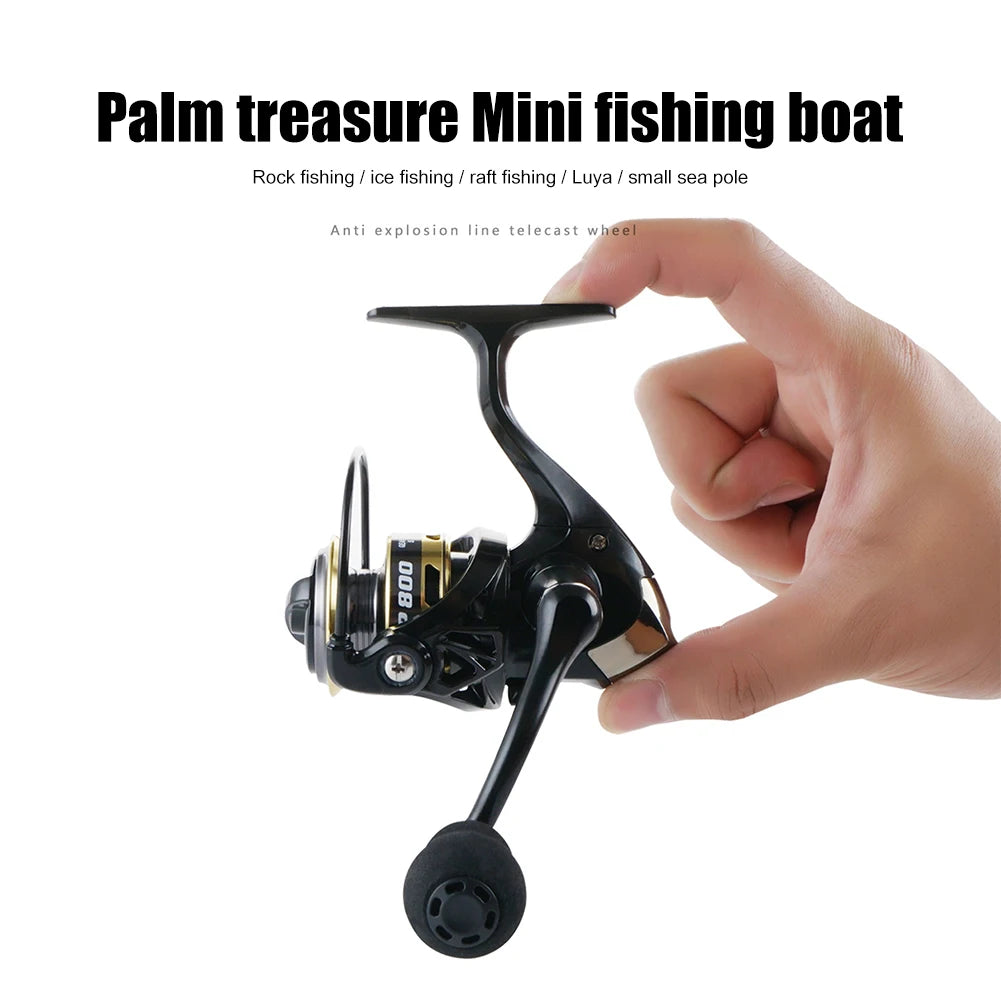 Small Fishing Reel ZP 500/800 Series Powerful Spinning Fishing Reels Gear Ratio 5.2:1 Pocket Fishing Reel 13BB for Carp Fishing