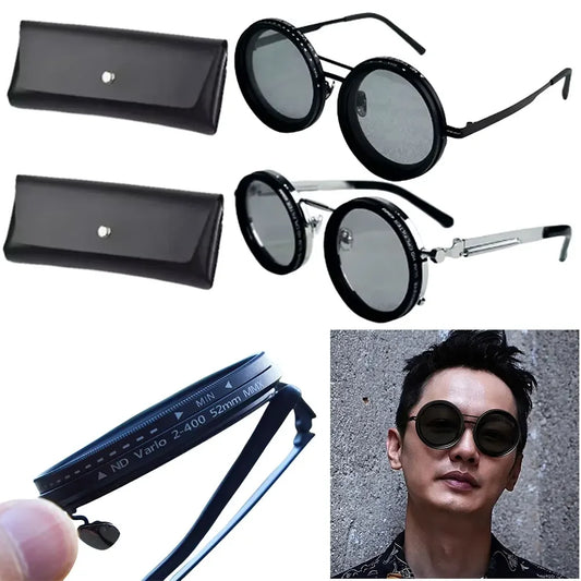 Fishing Rounded Polarized Glasses with ND Filter Lenses Polarized Sunglasses Fishing Filter Glasses for Men Driving Fishing
