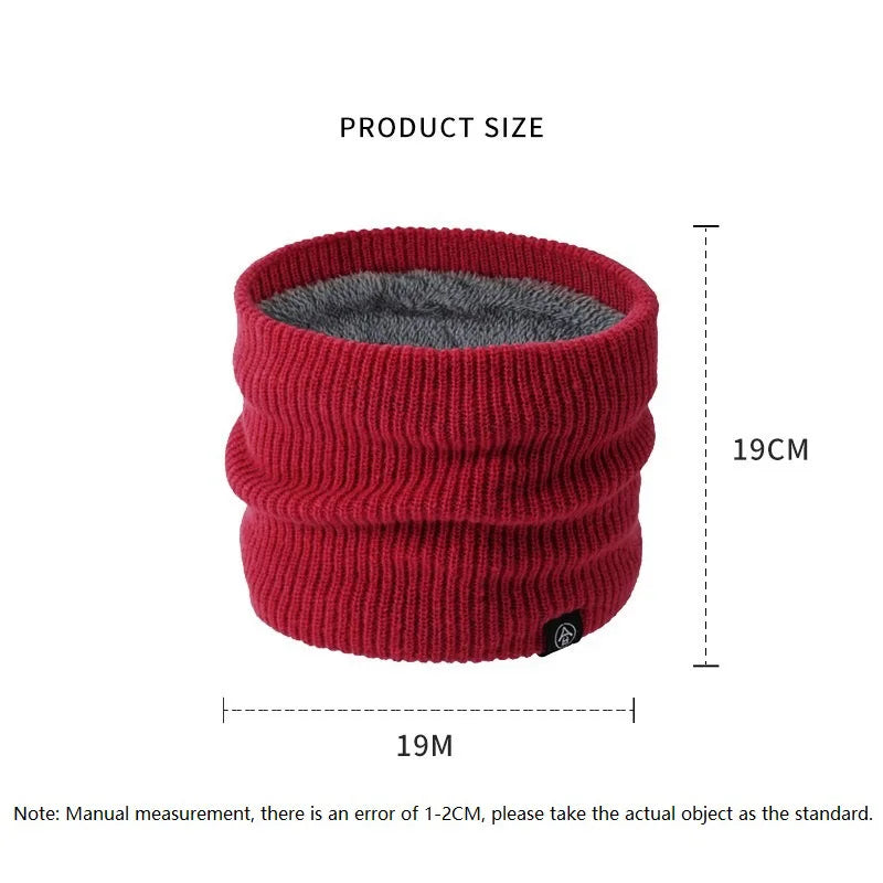 Outdoor Cycling Face Cover Unisex Fleece Lined Thickened Neck Gaiter for Winter Versatile Knitted Neck Warmer WBr01