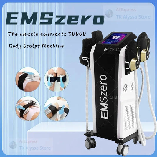 6500W 200Hz RF Body Sculpting Machine Fat Burning Skin Tightening Device Radio Frequency Muscle Stimulator EMSzero