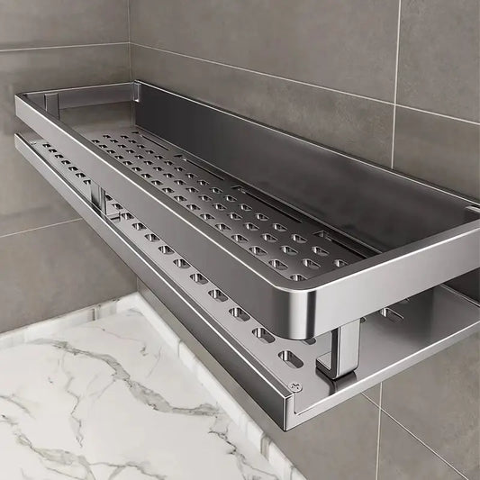 Bathroom storage rack, non perforated wall storage rack, comes with strong adhesive and screws