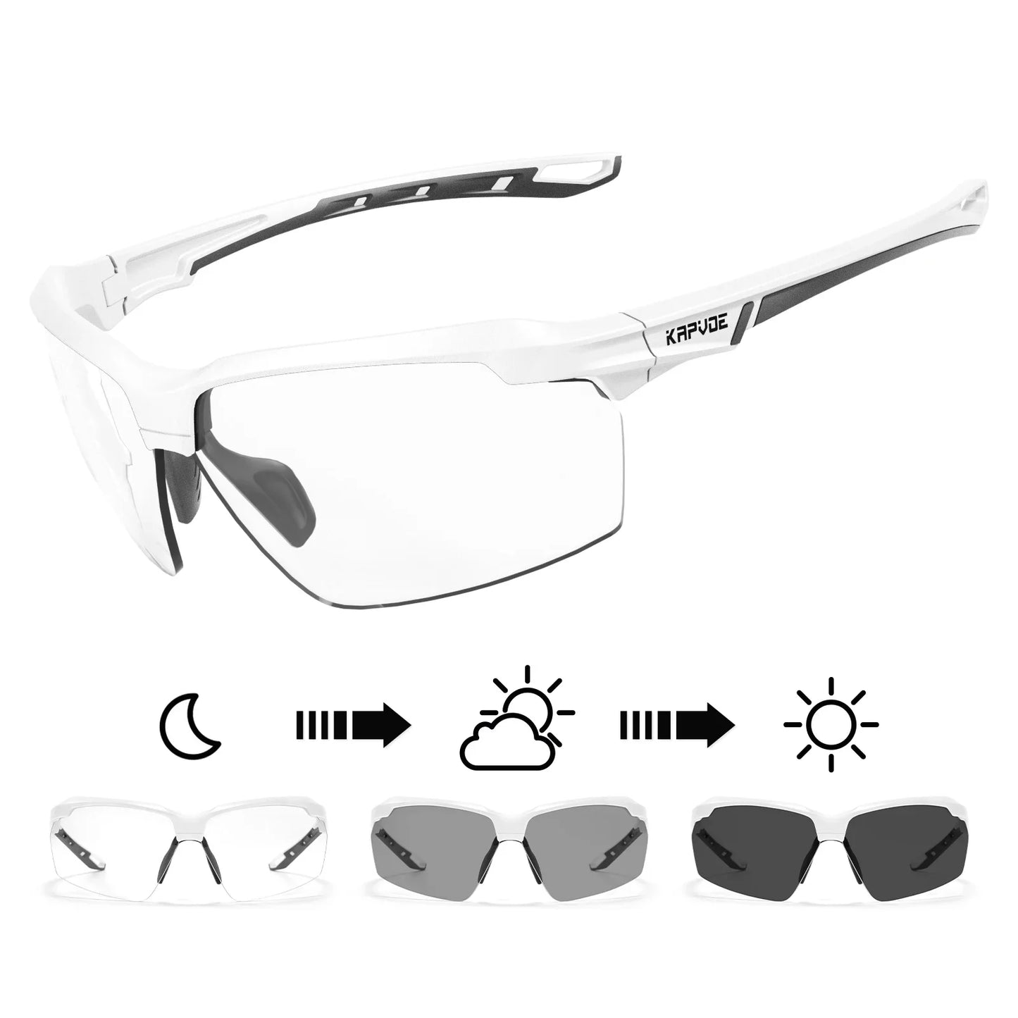 Men's Photochromic Sunglasses Fashion Luxury Sun Glasses for Driving Fishing Cycling Glasses Golf Women Bike Goggles MTB Bicycle