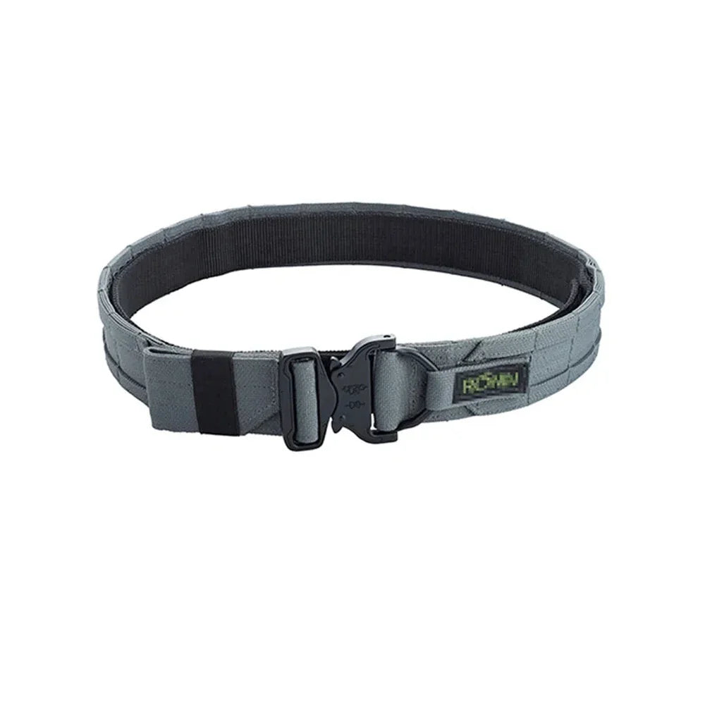 38cm 1.5 inch Width Ronin Style Tactical Molle Belt Outdoor Hunting Double Layer Belt Molle System Belt