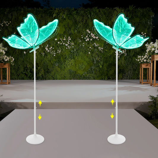 Butterfly Floor Lamp Wedding Colorful Butterfly Decoration Path Lights 60cm 2PCS LED Ambient Light