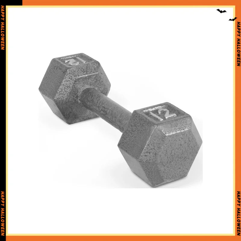 Barbell 12lb Cast Iron Hex Dumbbell, Long-Lasting Performance,Single