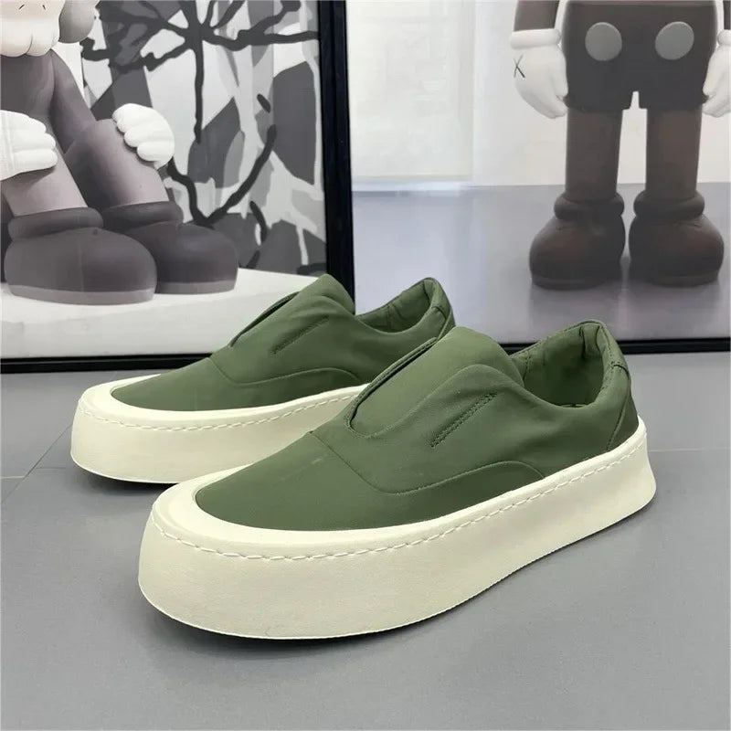 Men's Shoes 2025 New Solid color Fashion Casual Shoes Flat bottom Breathable Walking Shoes Comfortable Loafers Platform Sneakers