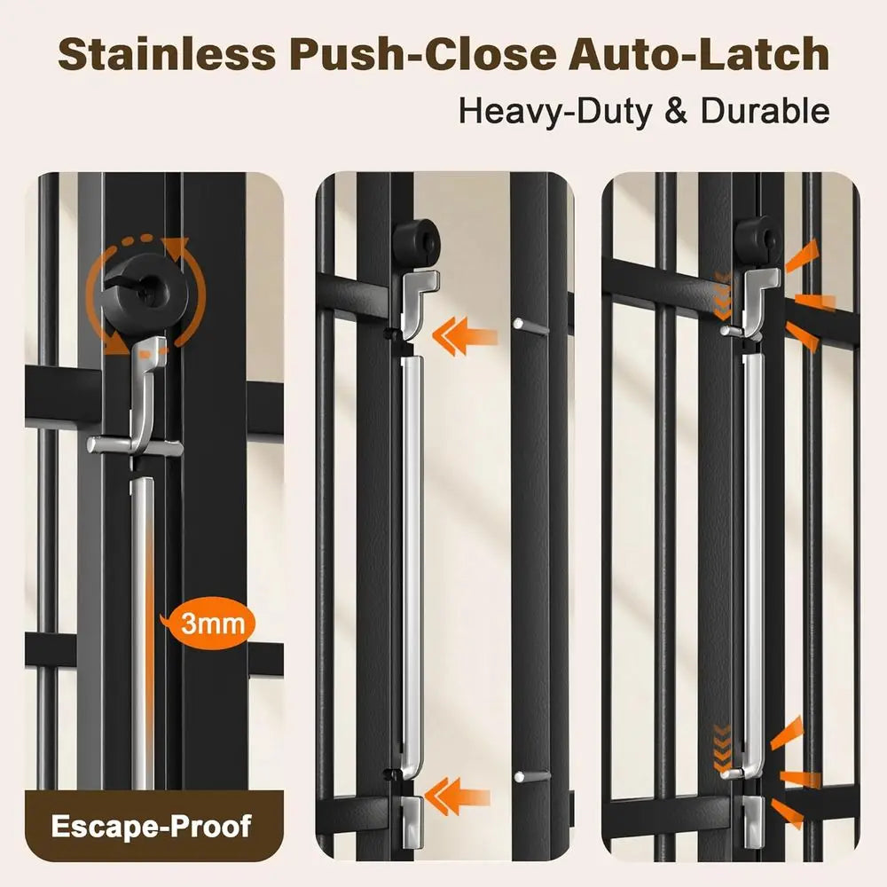 XXL Heavy Duty Steel Dog Crate with Double Doors, Wheeled, Ideal for Great Danes and Large Breeds