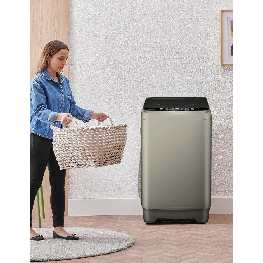 Portable Washing Machine 2.0 Cu.ft FullAutomatic Compact Washer with LED Display for Apartments Homes and Dorms Features 10 Was
