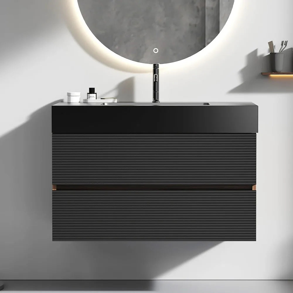 36" Floating Bathroom Vanity with Sink,Modern Wall-Mounted Bathroom Vanity with Ample Storage Sturdy Wood Frame, Luxury Cabinet