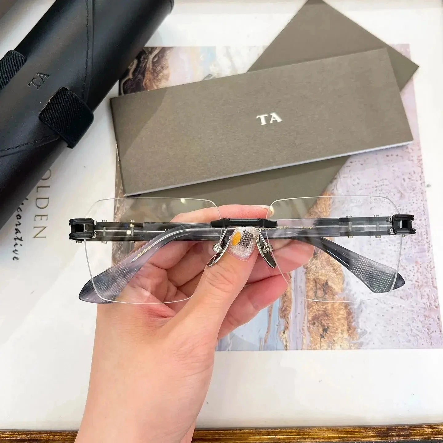 Original For LIANGCHENDIT DT META-EVO ONE DTS-147 Acetate Frame Men Sunglasses Gradient Driving Anti-Glare Women Couple Eyewear