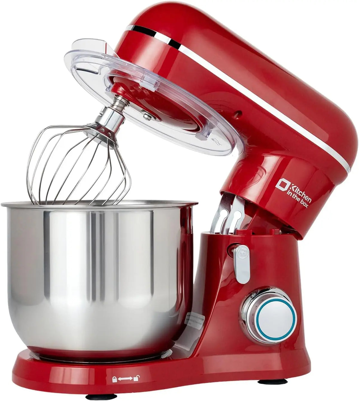 Stand Mixer, 3.5 QT, 10-Speed Electric Kitchen Mixer with Whisk, Hook, Beater - Cream White