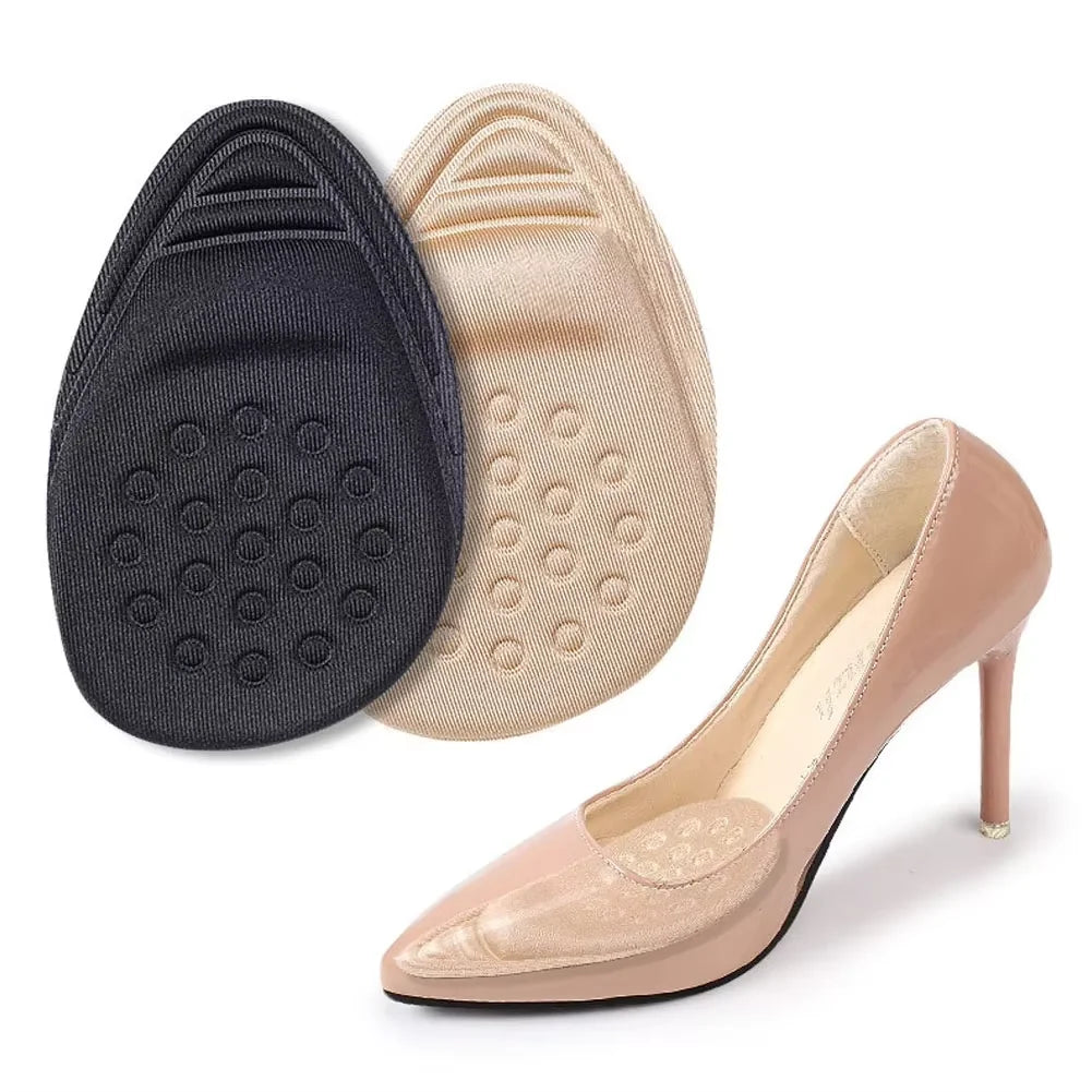 Forefoot Pads for Women High Heels Half Insoles Forefoot Anti-Slip Pain Relief Insert Shoe Size Reduce Filler for Too Big Shoes