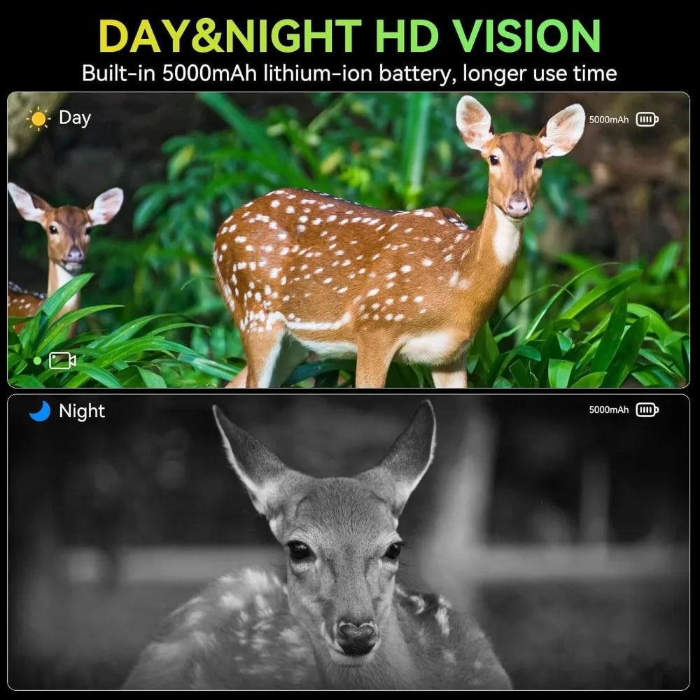 Night Vision Goggles 4K HD Binoculars with 8X Digital Zoom 7 Levels IR 3 Inch Screen Built in Camera 32GB Card for Hunting