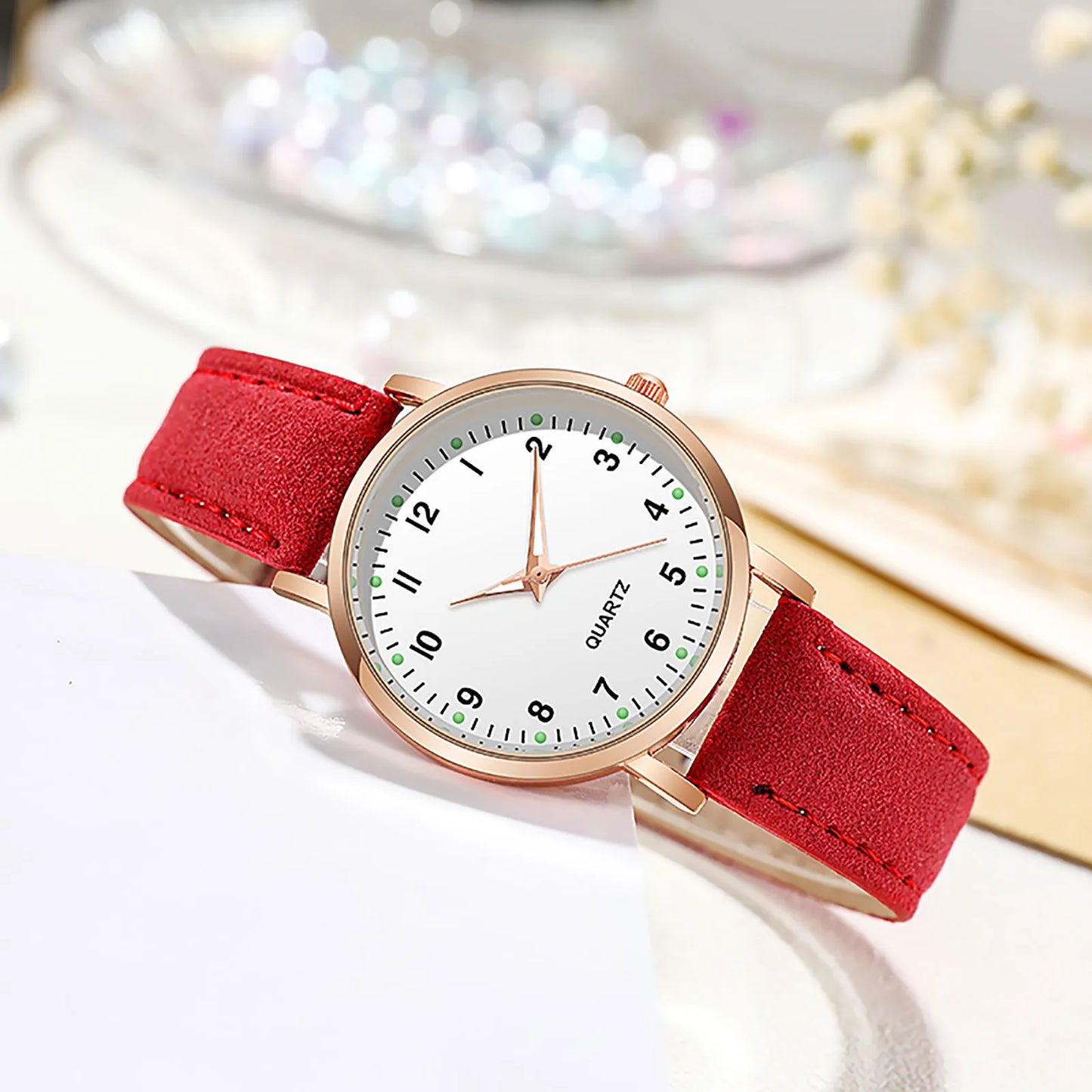 Luminous Watch For Women Fashion Casual Leather Belt Watches Simple Ladies Frosted Round Digital Quartz Wristwatches Reloj Mujer