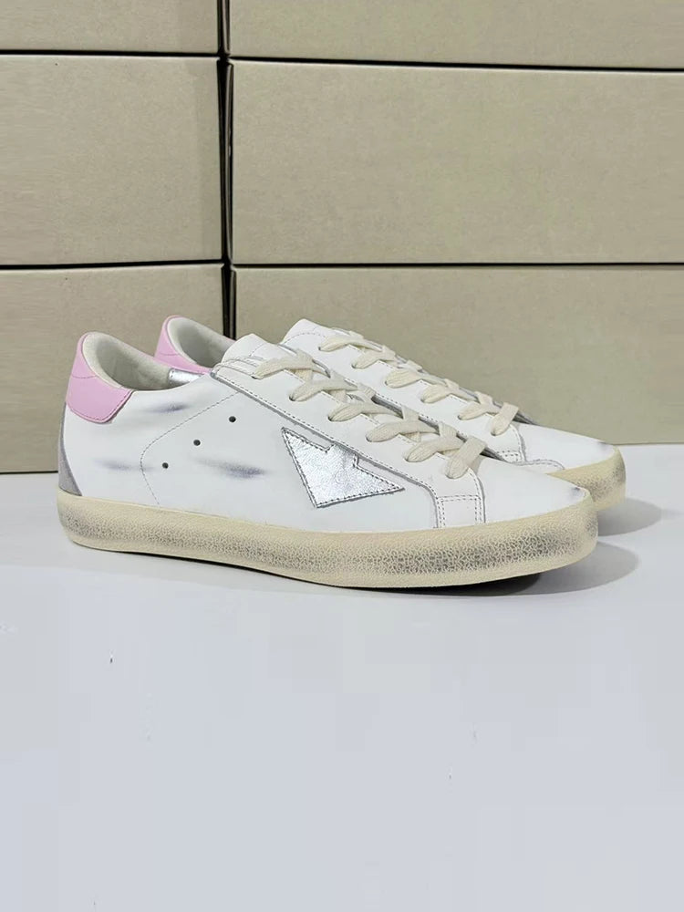 Spring Summer Fashion Party Casual Low-top Shiny Shoelaces Shoes Women's Sequins Round Toe Patchwork Flat Bottom Sports Shoes