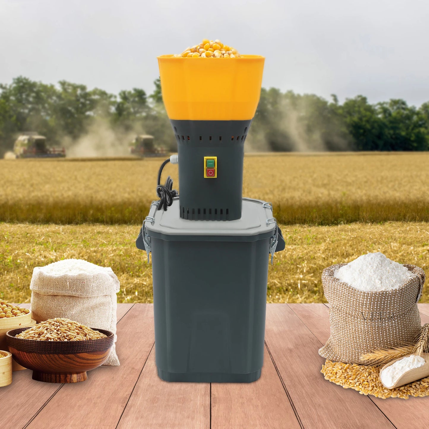 Electric Grain Grinder 30L/7.92gal Grain Mill Pp Food Grinder Mill Pulverizer Powder Machine for Grain Spice Corn