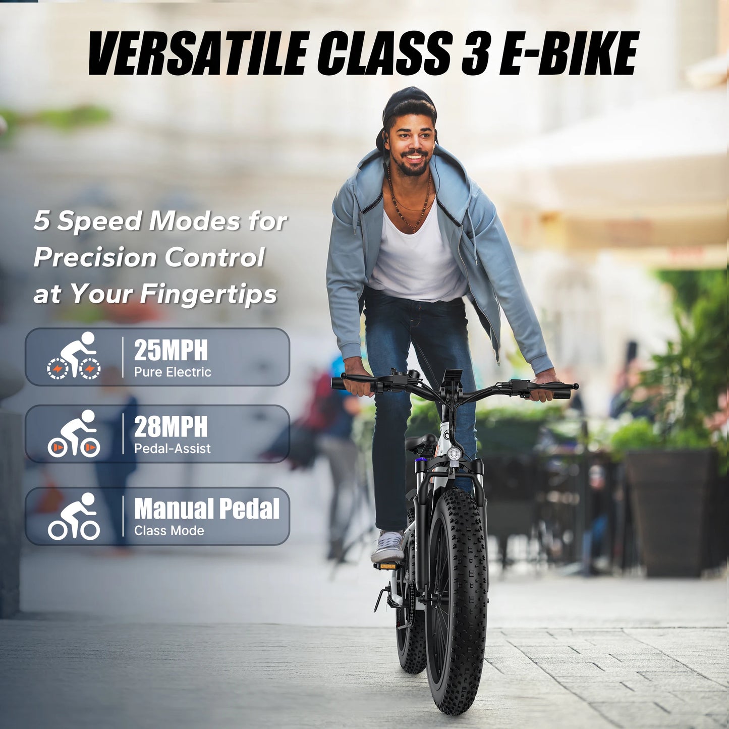 【1 Year Warranty】Varun M26-2 PRO Adult Electric Bike, 750W Peak Power, 48V 13Ah Battery, 26"x4 Fat Tire, 25MPH, E-bike UL 2849