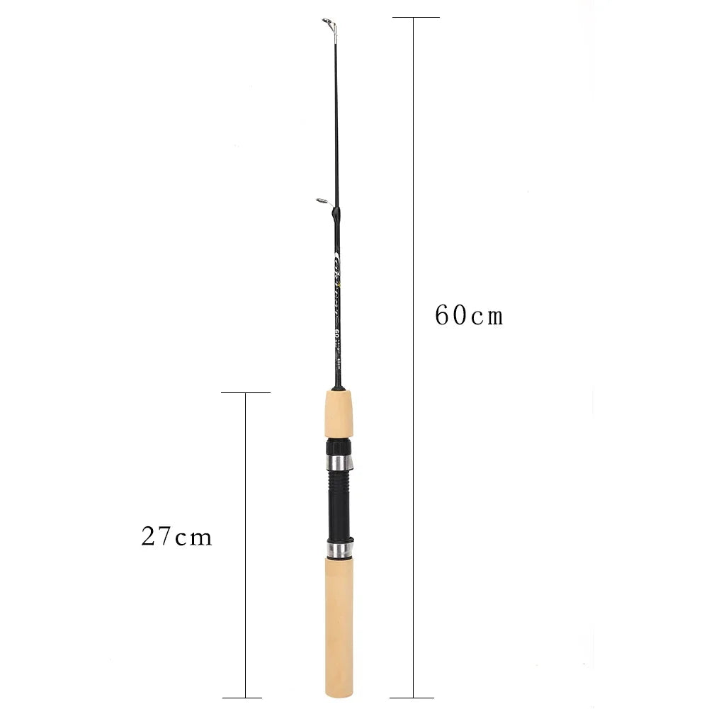 60/80/100cm Ice Fishing Pole Portable Carbon Fish Pole Light Weight River Comfortable Grip Carp Tackle Pesca Fishing Equipment
