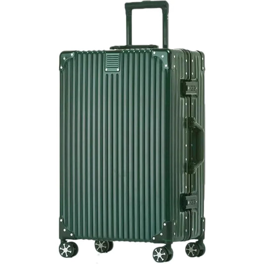28 Inch Checked in Luggage with Aluminum Frame, PC Hard Shell Suitcase with Spinner Wheels and TSA Lock, Large Suitcase