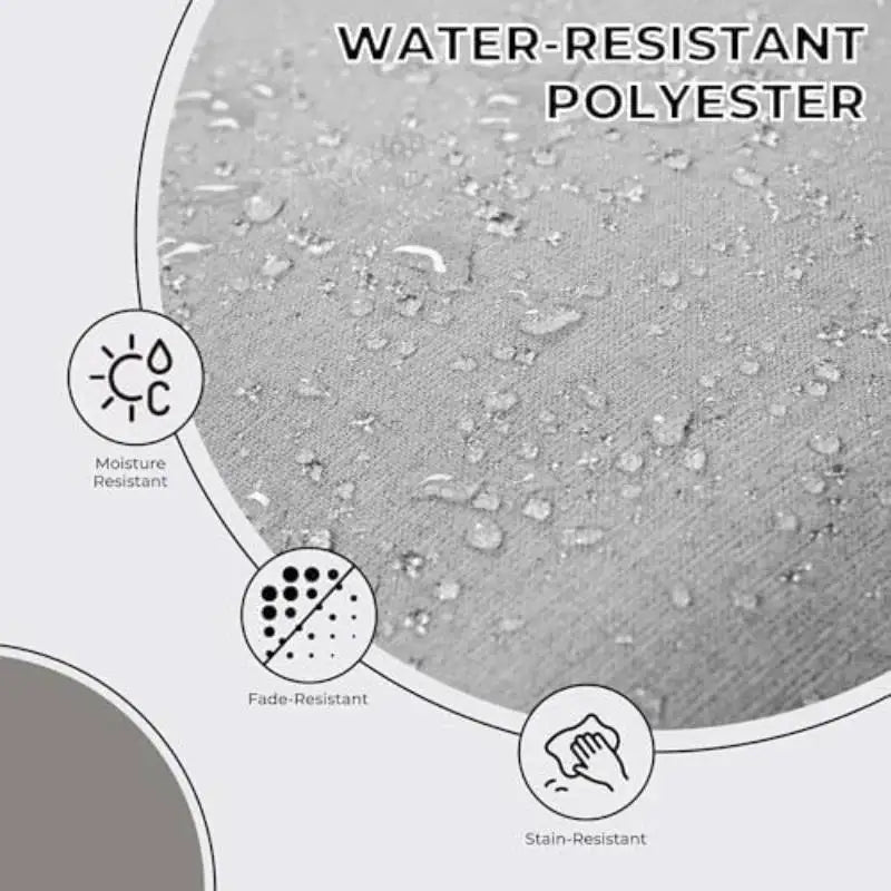 7-Piece Patio Dining Set for 6, Outdoor Swivel Chairs with Olefin Cushions &  Black Rectangular Faux Woodgrain Dining Table