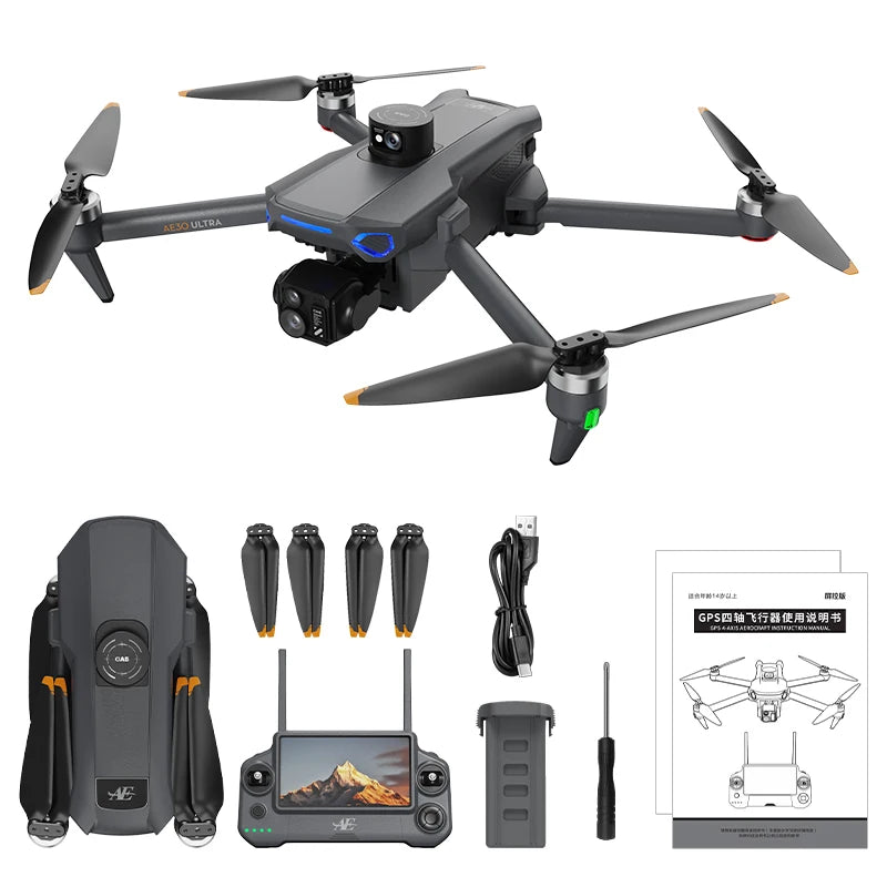AE30 Upgrade GPS Drone 8K Dual Camera Screen control Aerial Photography Obstacle Avoidance 5G Transmission Dron Quadrotor
