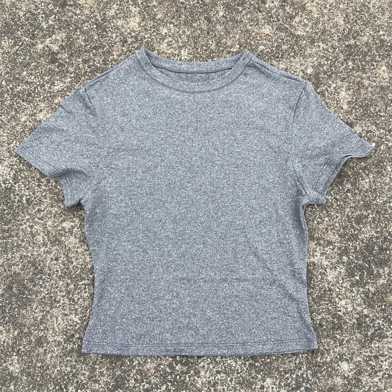 Women Yoga Clothes Short Sleeve T Shirt Gym Workout Crop Top Tight Soft Blouse Plus Size Quick Drying Running Casual Sportswear
