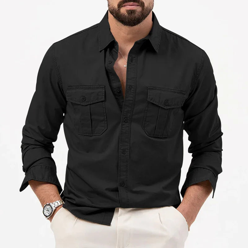 Men Shirt Mens Business Casual Shirts 2020 New Arrival Men Famous Brand Clothing Army Green Long Sleeve Camisa Masculina