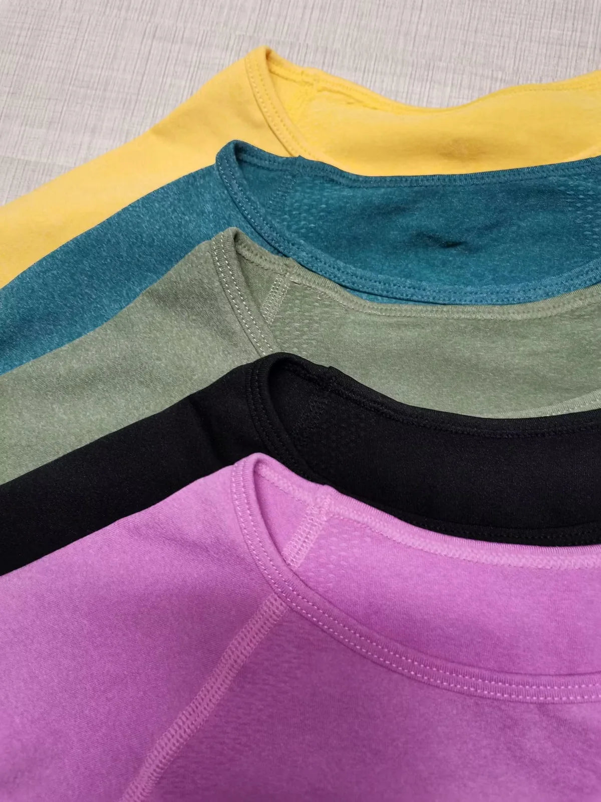 Women's Knitted Seamless Running Sports Short Sleeve Top Fitness Yoga Wear