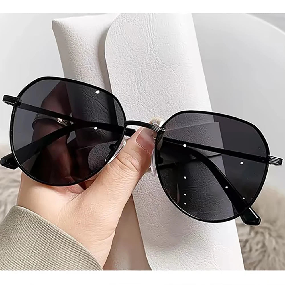 Driving Sunglasses Women Metal Polarized Large Frame Sun Glasses Fashion UV400 Shades Brand Designer Outdoor Anti Glare Goggles