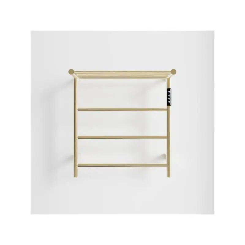 Heated Towel Rack with Shelf, 3-Bar Wall-Mounted Towel Warmer for Bathroom, Touch Screen Timer, 304 Stainless Steel,