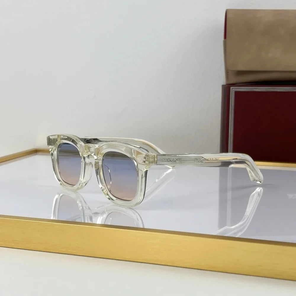 DEVAUXI Retro Round Acetate Glasses - Designer Prescription Eyewear for Men & Women, Top Quality Myopia  with Uni