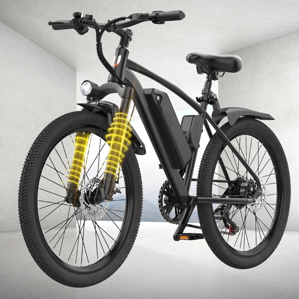 26" Electric Motorcycles E Bike For Adults, 650W Peak Motor Ebike 20Mph 30Miles 36V 10AH Adults Electric Mountain Bicycle