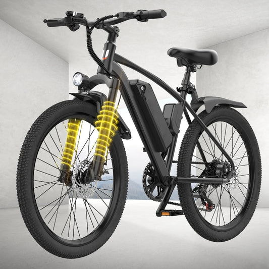 26" Electric Motorcycles E Bike For Adults, 650W Peak Motor Ebike 20Mph 30Miles 36V 10AH Adults Electric Mountain Bicycle