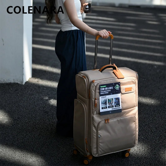 COLENARA Luggage Travel Set Large Capacity Trolley Case 20"24"28 Inch Oxford Cloth Boarding Box Universal Wheel Rolling Suitcase