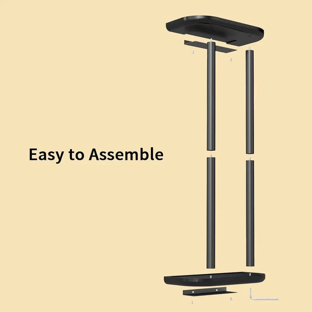 Black Matte Stainless Steel Wall-Mounted Towel Rack with Shelf for Bathroom