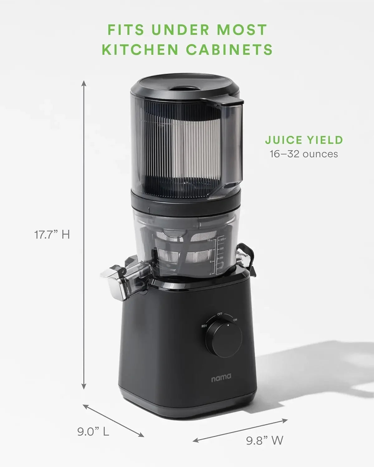 J2 Cold Press Juicer – Self Feeding for Hands-Free Operation with Wide Mouth Hopper