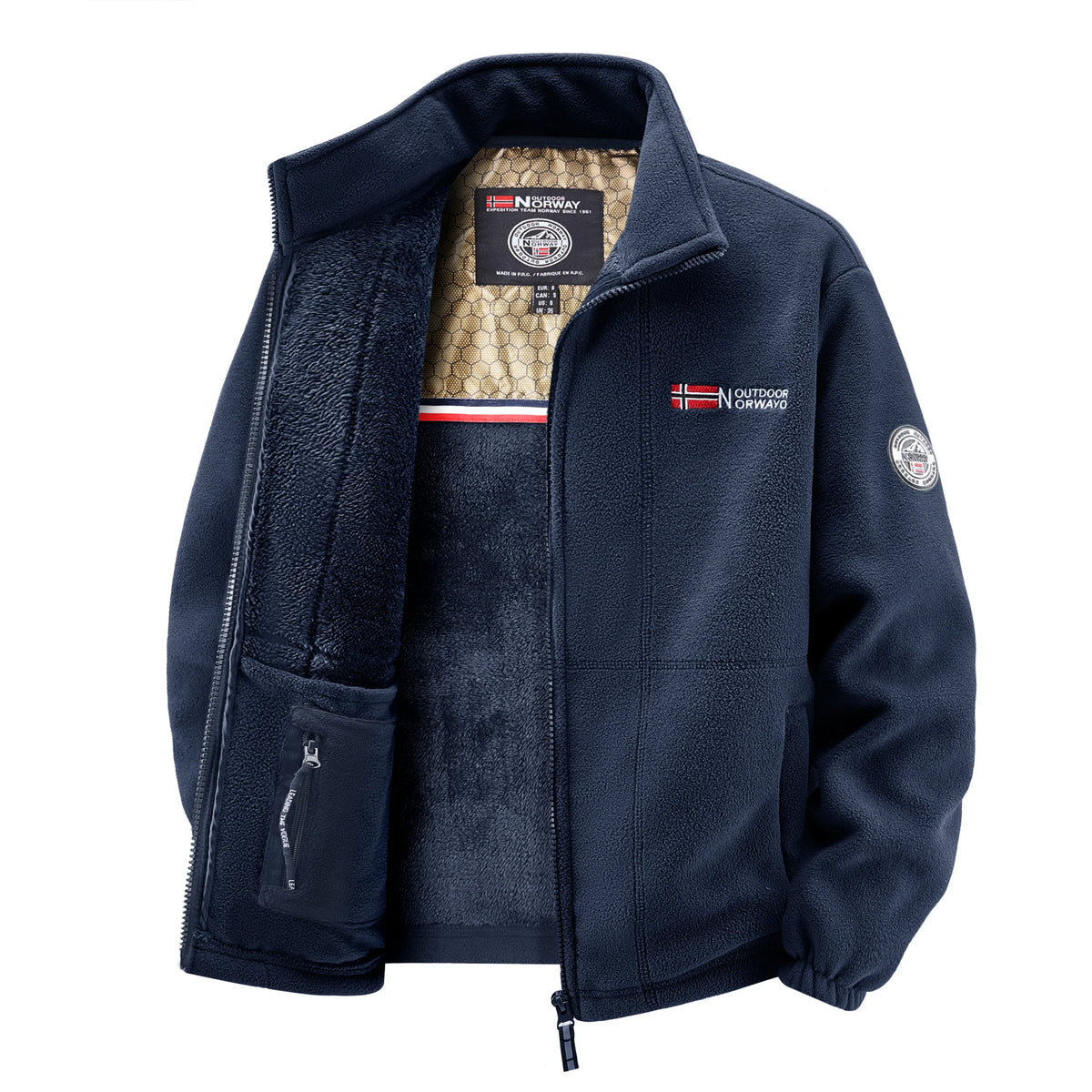 Men's Fleece Jacket, Soft and Skin-Friendly, Heat-Retaining and Wind-Resistant, Suitable for Daily Commuting, Home Leisure
