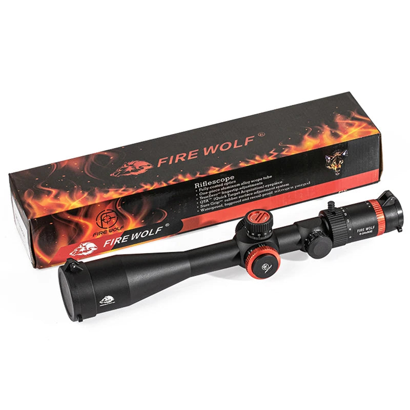 FIRE WOLF 6-24X50E FFP Hunting Tactical Optical Sight Sniper Rifle Scope Airsoft Accessories Spotting Scope for Rifle Hunting