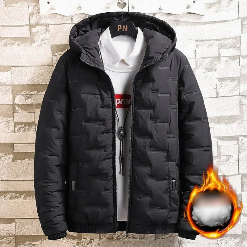 2024 Casual Autumn Winter Jacket Men Bomber Jacket Thicken Men Fashion Clothing Streetwear Cotton Padded Jacket Slim Fit Coat