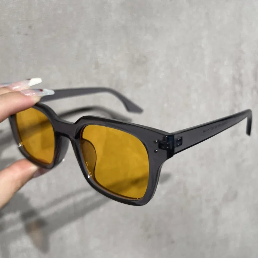 1Pc Men's Fashion Glasses New High-End Trendy Square Frame Personality Versatile Hip-Hop Cool Christmas Gift Daily Party Gatheri