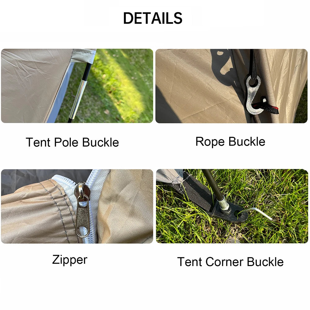 Sightseeing Tents for 2 Person, Outdoor Lightweight Camping Tent for Park, Hiking, Good Breathability Single Layer Tent