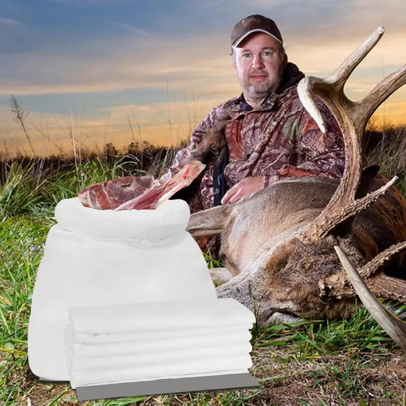 Hunting Game Bags 6X Big Game Bags With Reflective Strip Reusable Wild Game Meat Bags Hunting Accessories For Elk Caribou Deer