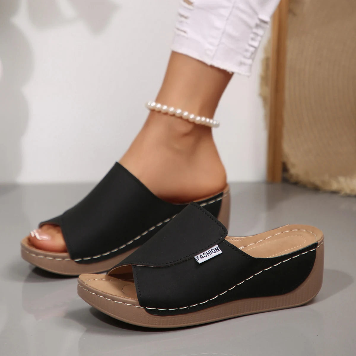Women's Sandals Casual Heels Sandals Summer Woman Shoes Luxury Slippers Heeled Sandals Wedges Shoes Summer Footwear Women 2025