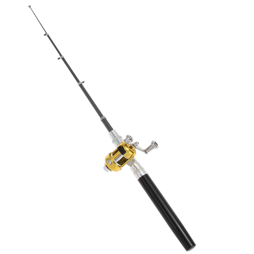 Fishing Rod Reel Combo Set Fish Rod+Reel Pocket Fishing Rod Reel Full Kit Fishing Rod Spinning Reel Combo Kit Fishing Tool