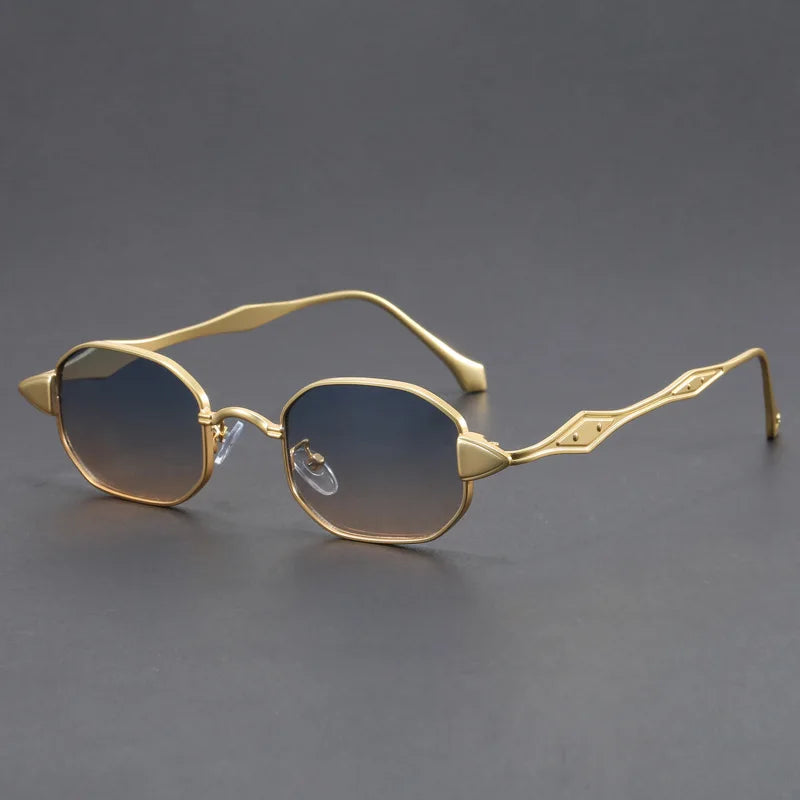 Narrow Sunglasses for Men Fashion Rectangle for Women Metal Decorative Glasses Trendy Luxury Brand Classic Sun Glasses New 2025