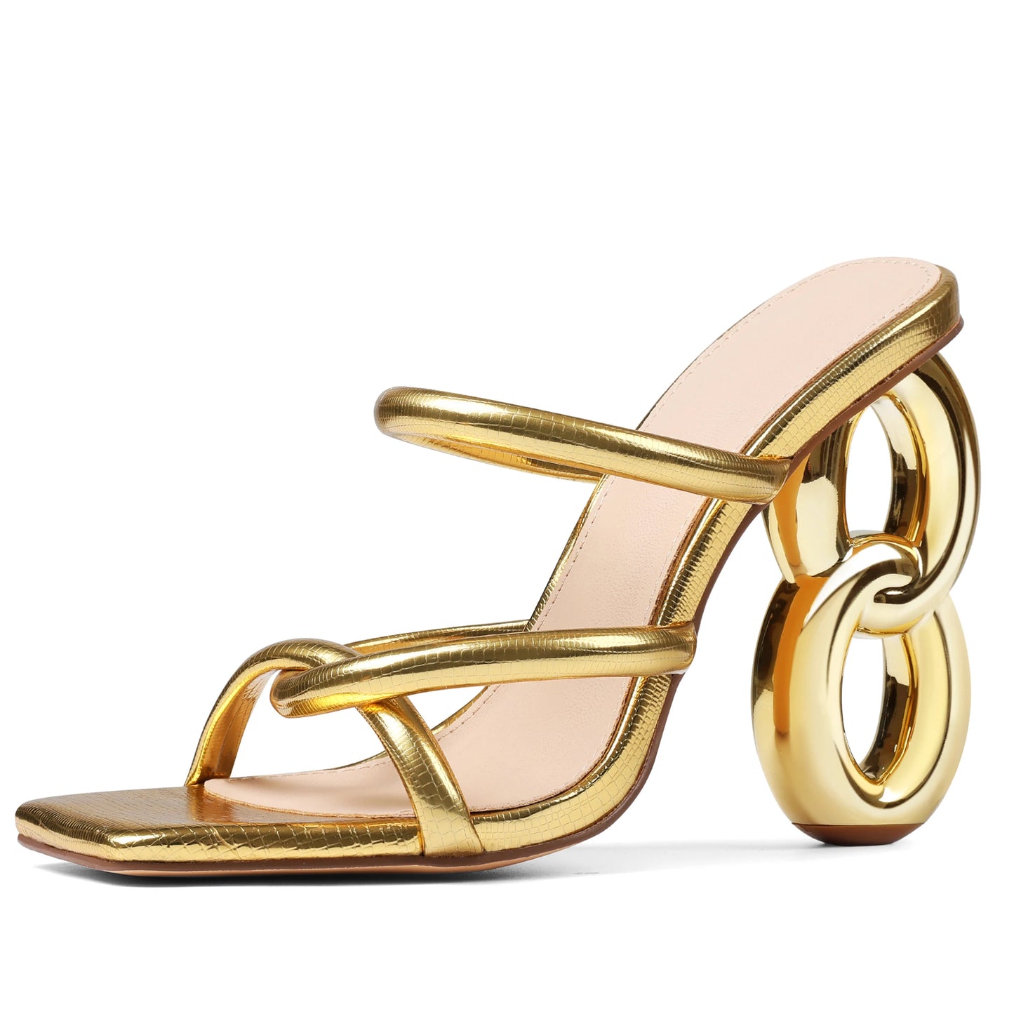 GIGIFOX New Style Women Summer Outdoor Sandals High Heel Slippers Dress Wear Slip-On Open-Toe Fashion Shoes Breathable Footwear