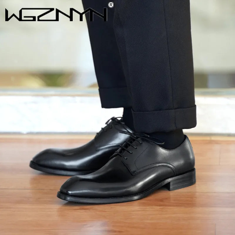 Men's Retro Formal Business Casual Shoes Trend Patent Leather Men Wedding Shoes Oxfords Shoes Designer Pointed Toe Dress Shoe