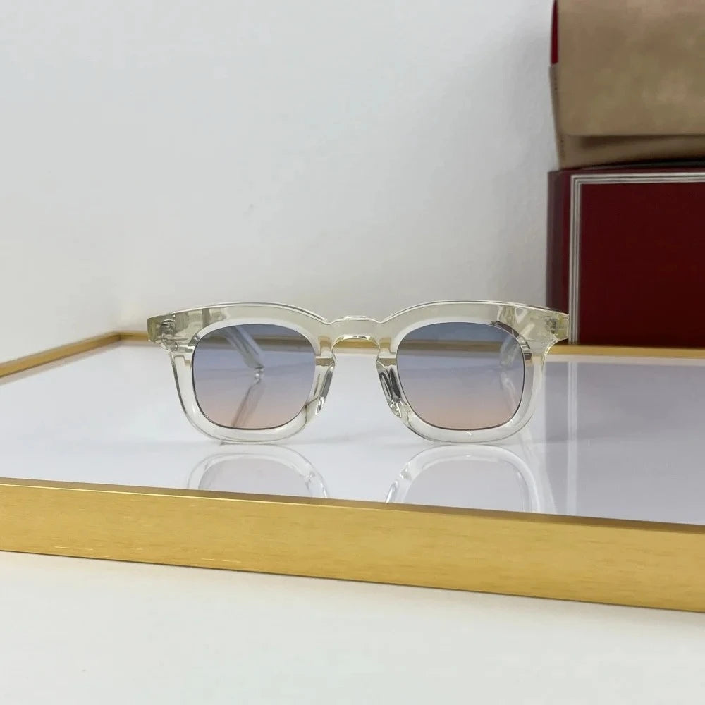 DEVAUXI Retro Round Acetate Glasses - Designer Prescription Eyewear for Men & Women, Top Quality Myopia  with Uni