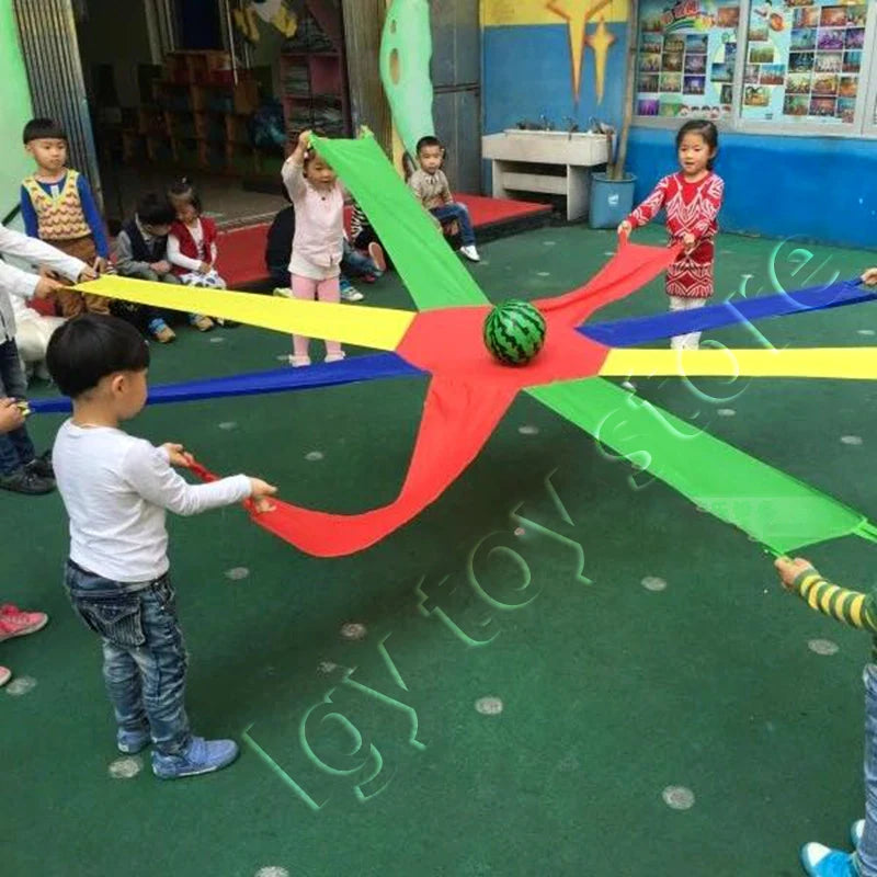 8 color Parachute Rolling Watermelon Ball for Kids  Outdoor Sports game Children's Kindergarten game Teamwork  Oxford Cloth New